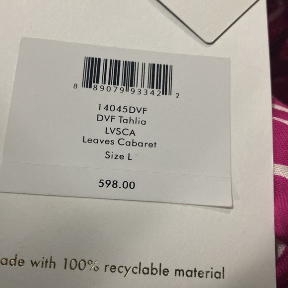 New Diane Von Furstenberg Tahlia Leaves Terra Jersey Wrap Dress - Picture 4 of 6